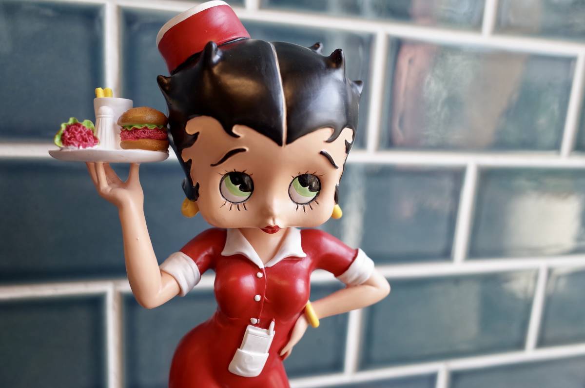 新品 Betty Boop ベティちゃん レジンドール フィギュア ダイナー アメリカン インテリア ウェイトレス DINER_画像2