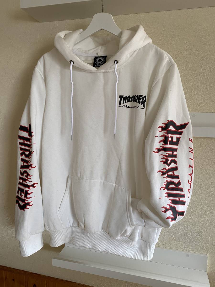 THRASHER スラッシャー パーカー スペードロゴ タグ サイズ XL ヴィンテージ 90s_画像3