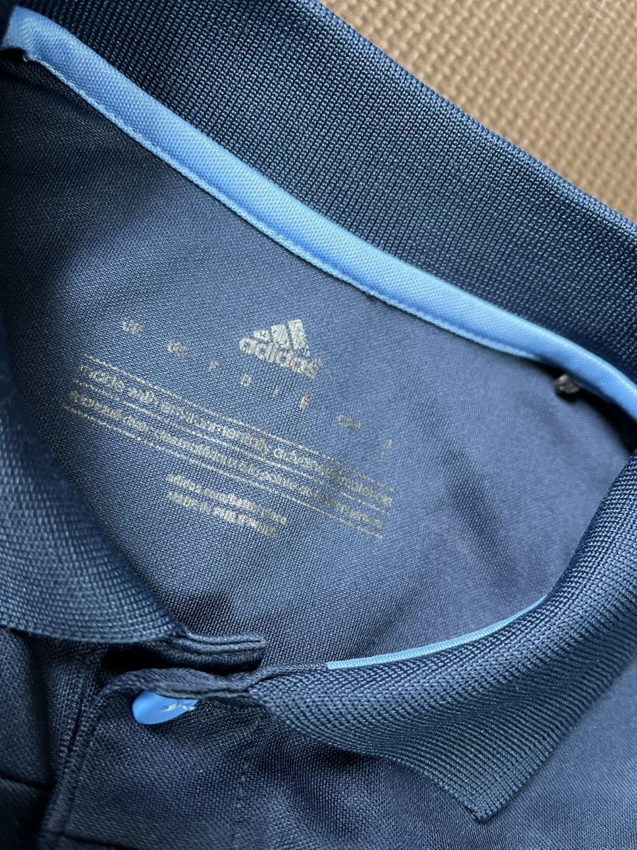 adidas темно-синий, Logo синий, короткий рукав стрейч tops размер L