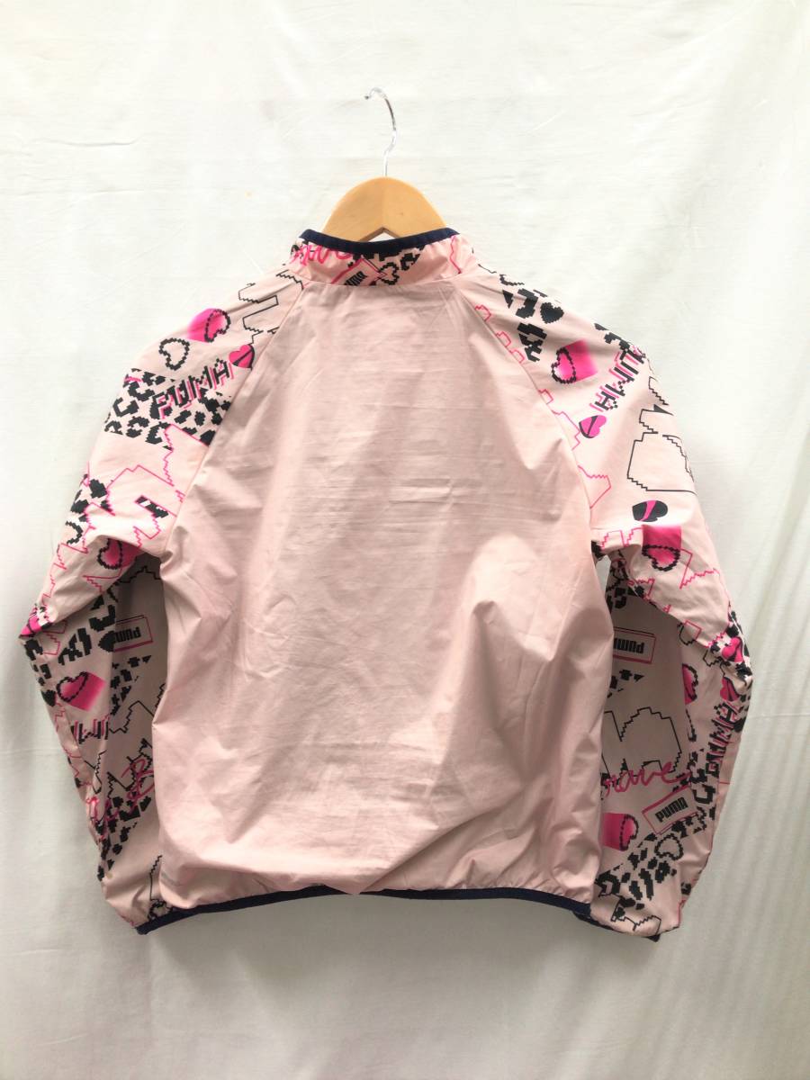PUMA Puma Wind breaker jacket pink 150 size 23030802