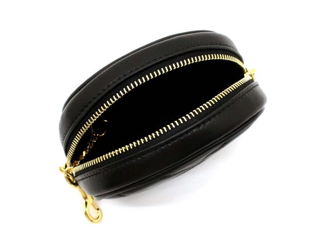 11万新品◇Saint Laurent◇黒キルティングレザー キーリングチャーム