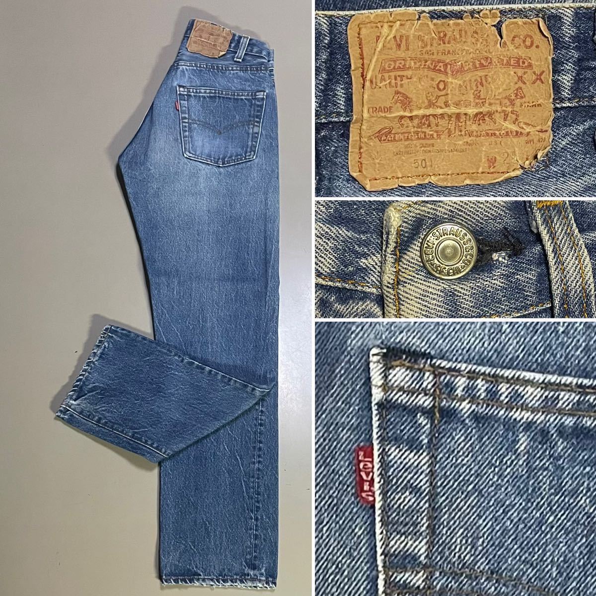 1980s Levi’s 501 (オールドタイプ) Made in USA Size W28 L32の画像1