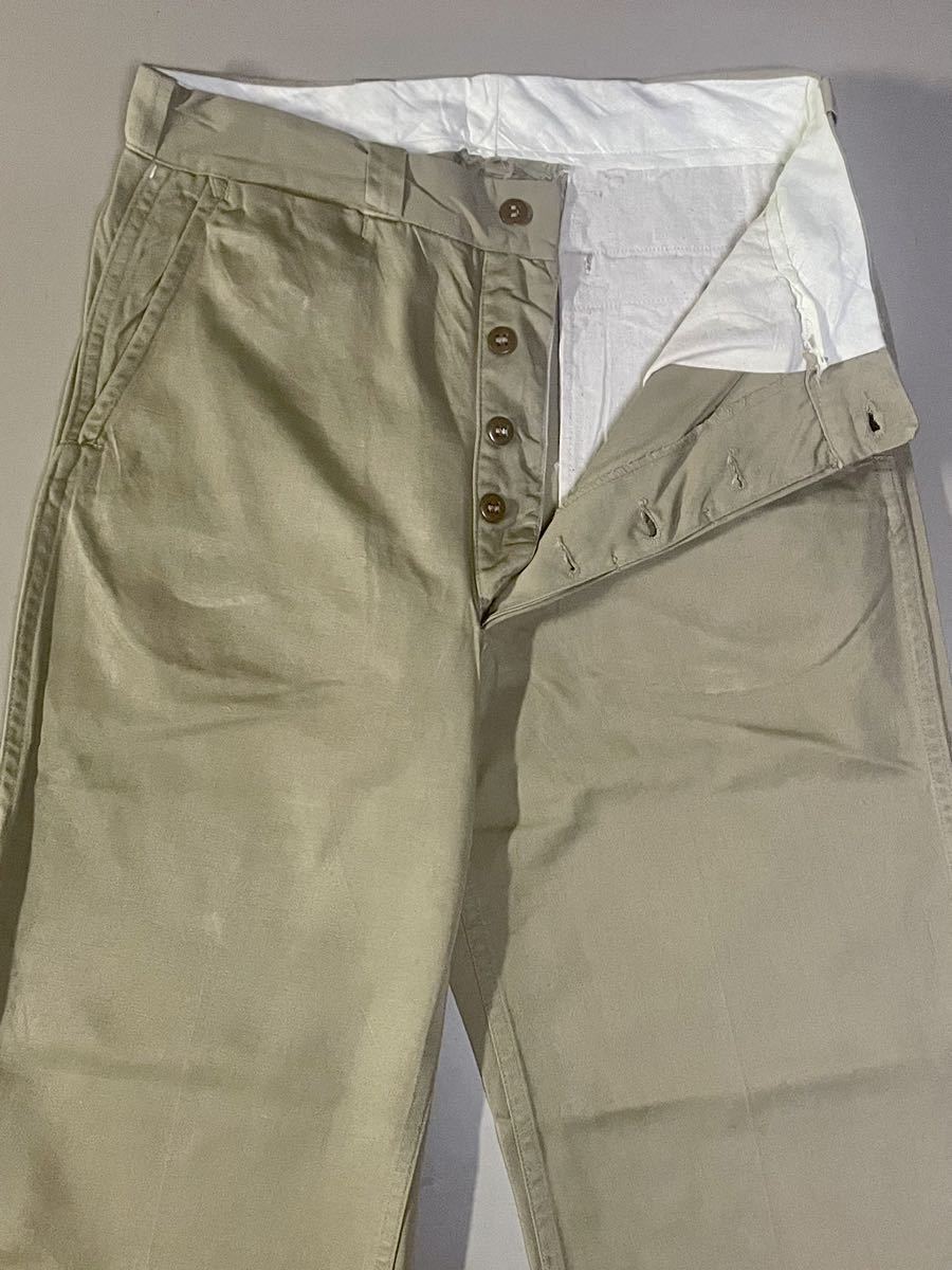 1950s US Military Twill Pants . Size W29 L30