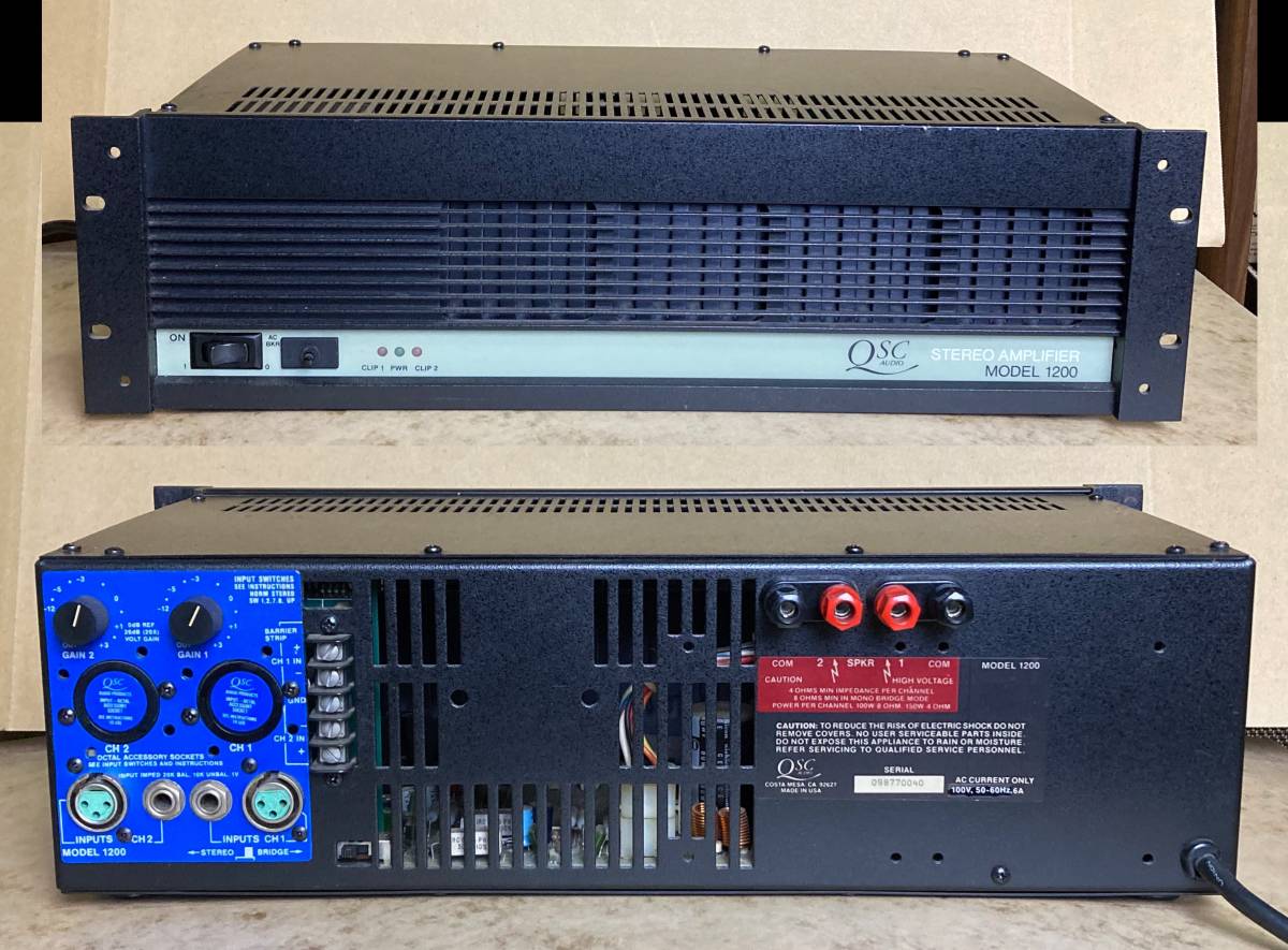 Yahoo!オークション - QSC MODEL 1200 パワーアンプ (2-4-8-16 Yahoo!オークション - QSC MODEL 1200 パワーアンプ (2-4-8-16