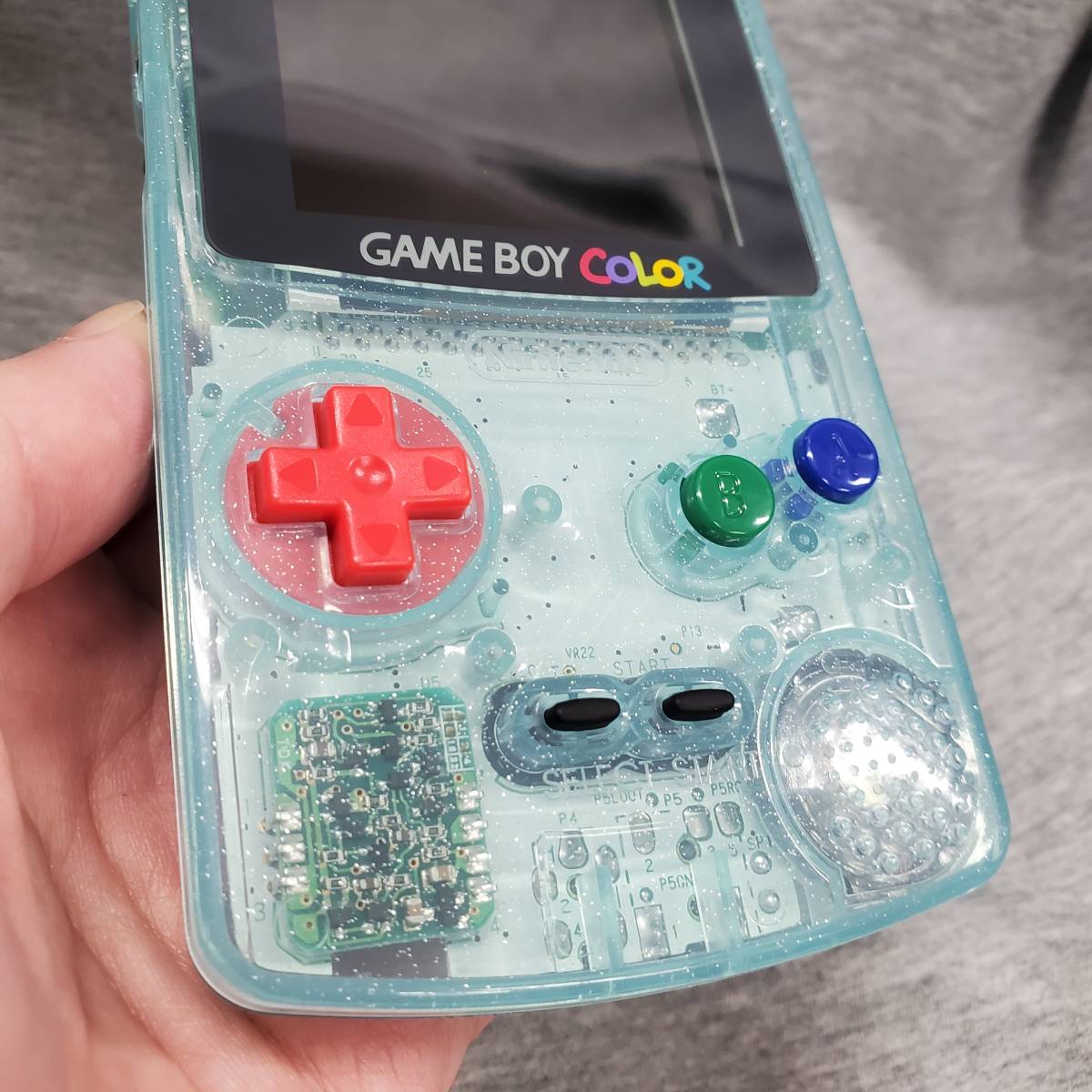無地・新色登場! IPS液晶換装済 ゲームボーイ初代 本体 オーロラ