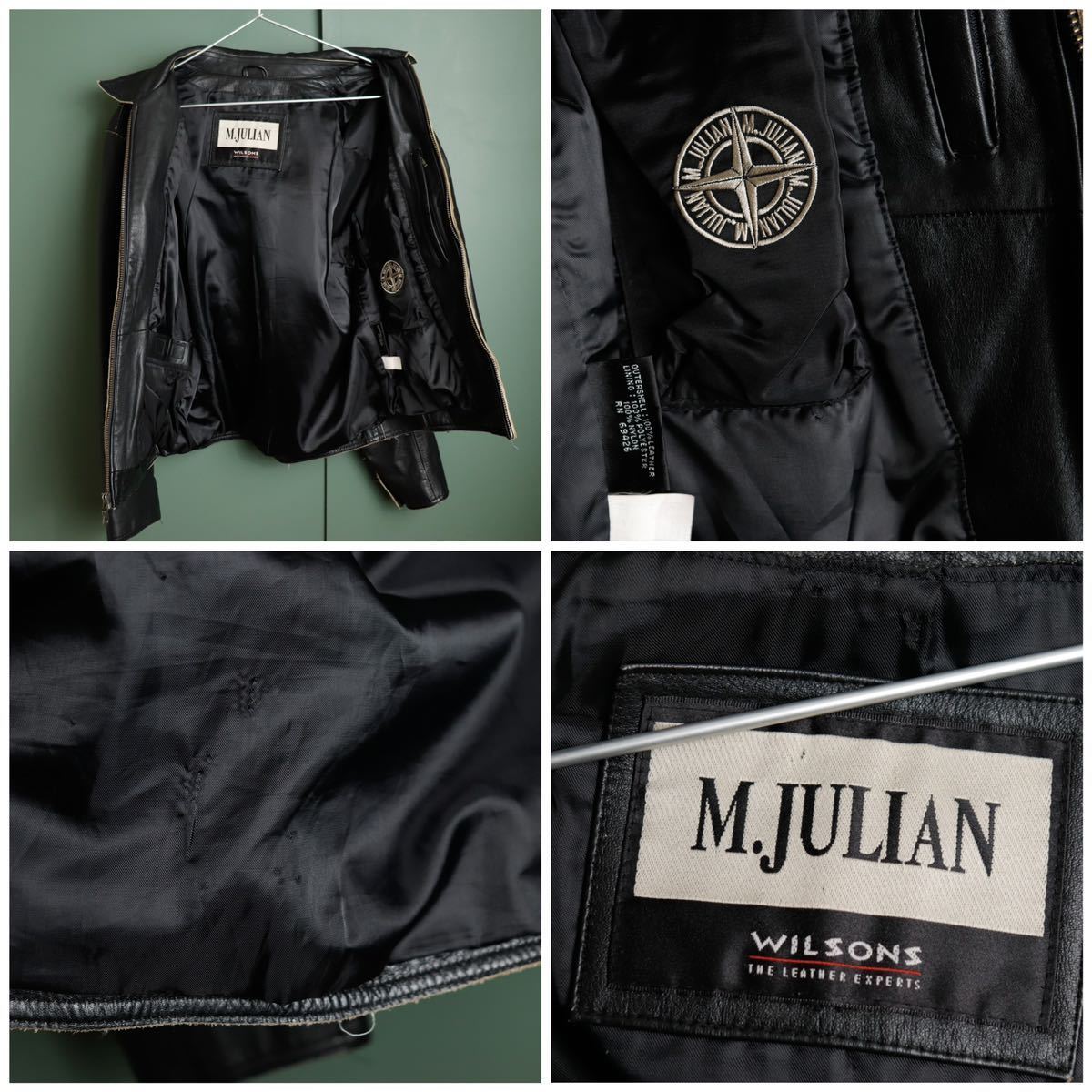 良好】M JULIAN WILSONS LEATHER ライダースジャケット [skuuu 良好】M JULIAN WILSONS LEATHER ライダースジャケット [skuuu