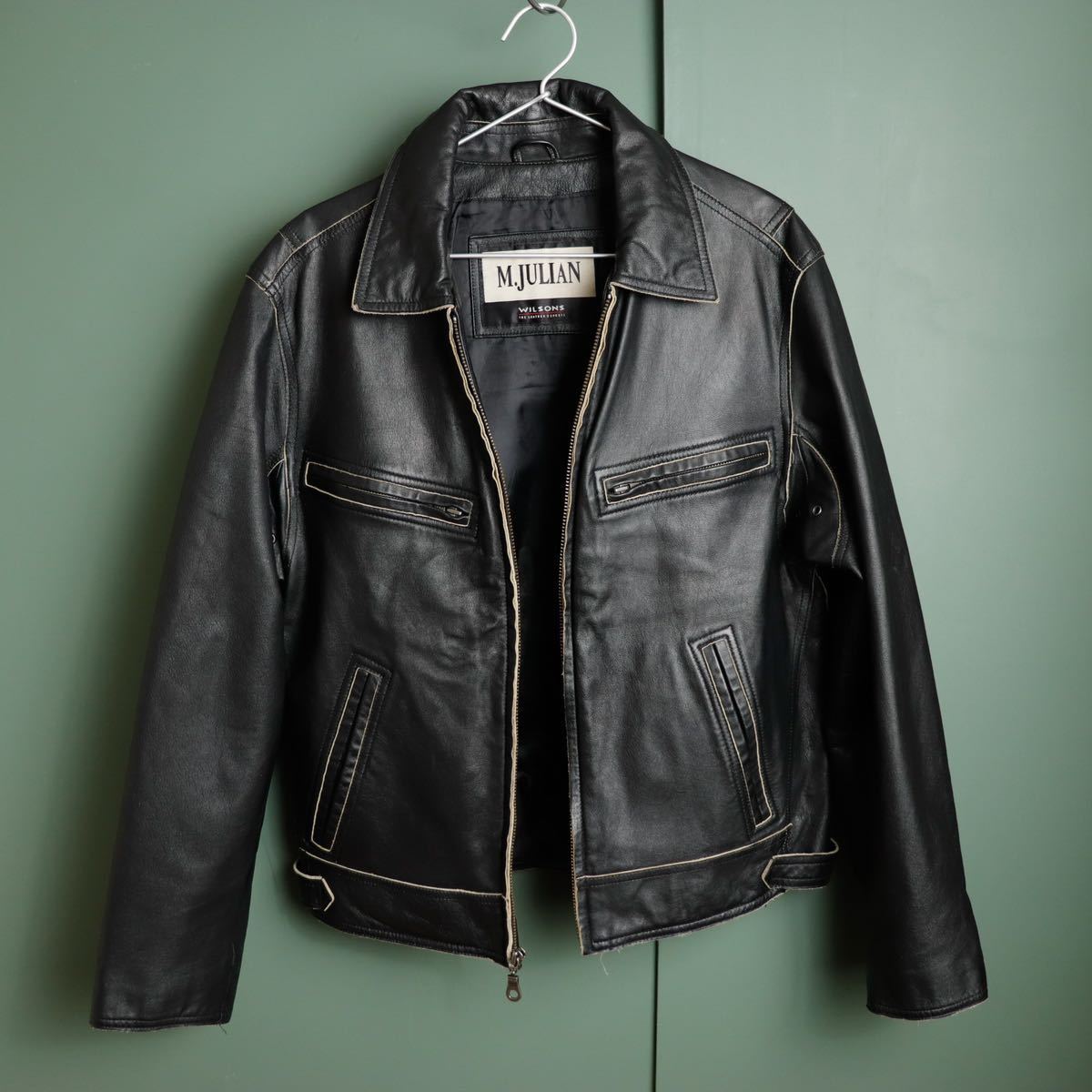 良好】M JULIAN WILSONS LEATHER ライダースジャケット [skuuu 良好】M JULIAN WILSONS LEATHER ライダースジャケット [skuuu