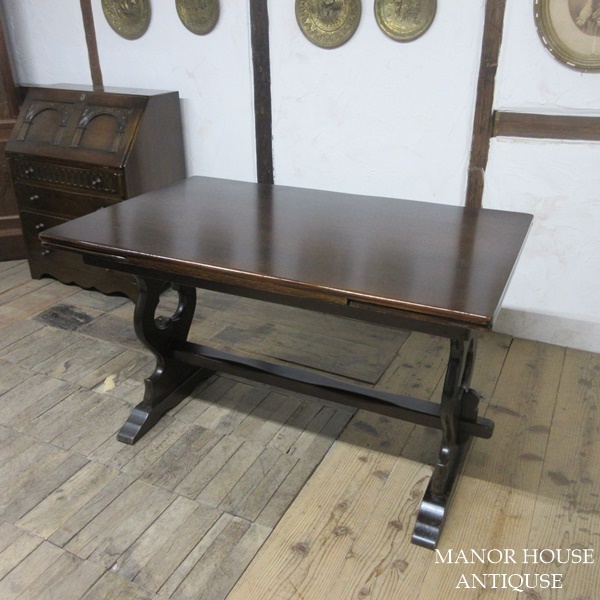  Англия античный мебель обеденный стол do грузовик f стол повышение настольный верстак из дерева Британия TABLE 6065d