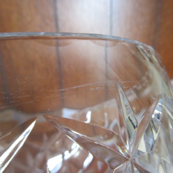 イギリス キッチン雑貨 ガラスボウル プレスドグラス 洋食器 フルーツポンチに フラワーベース 20cm 花器 置き物 英国 glass 1861sb_画像9
