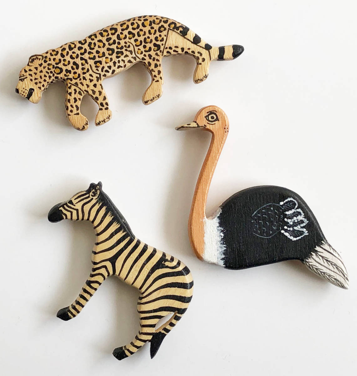 [Kaki Design/ new goods / prompt decision ] animal * magnet / zebra / Zebra / hand made / Africa *kenia made / package attaching / one point thing (AS-233-2)