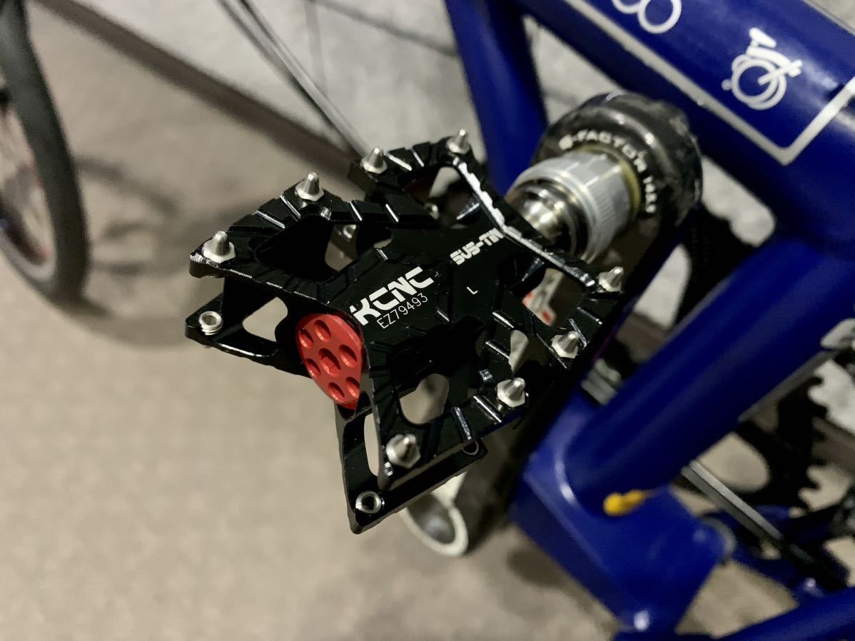 Brompton用 KCNC knife ペダル ブラック チタンシャフト 着脱式