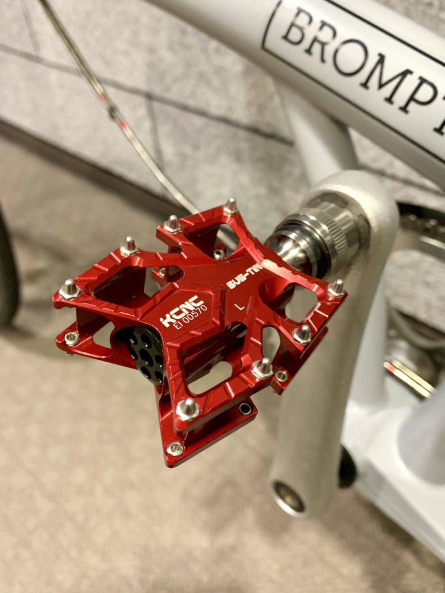 Brompton用 KCNC knife ペダル ブラック チタンシャフト 着脱式