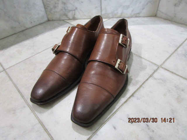 半額SALE★ ダブルモンク 茶 40 Queen Clasico購入 美品 26.0cm 半額SALE★ ダブルモンク 茶 40 Queen Clasico購入 美品 26.0cm