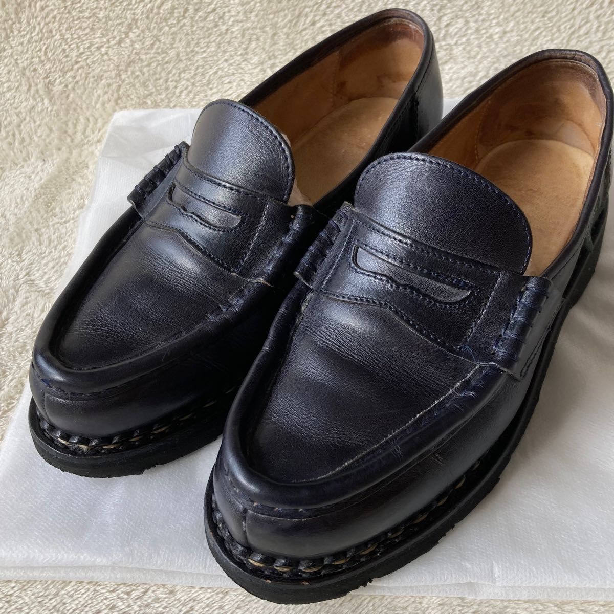 コンビニ受取対応商品 ☆パラブーツ☆ローファー☆オルセー☆ネイビー