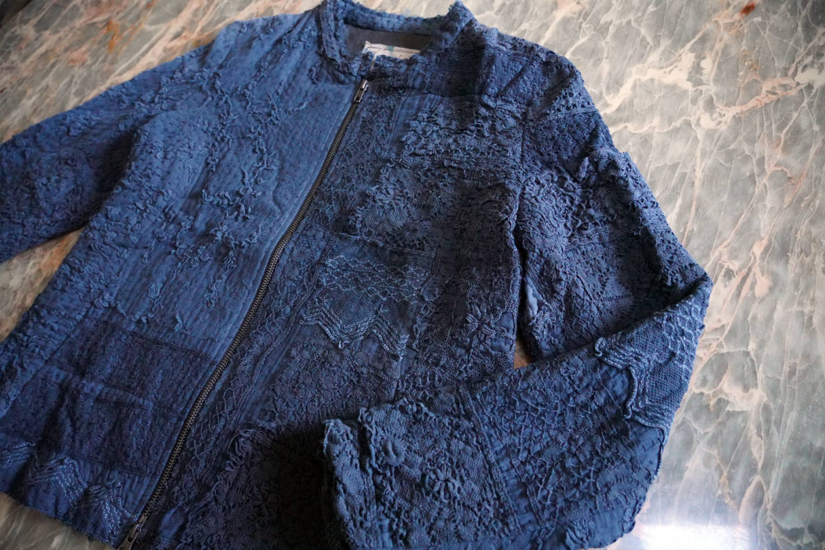 新品 ☆ バイワリッド By Walid 19th コットン クロシェ編み ジップ