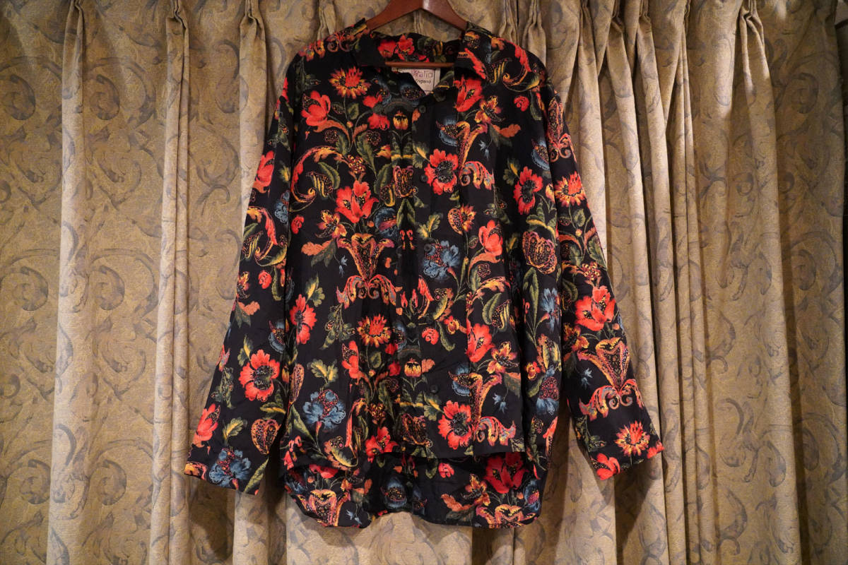 新品 ☆ バイワリッド By Walid ヴィンテージ生シルク 柄シャツ(L