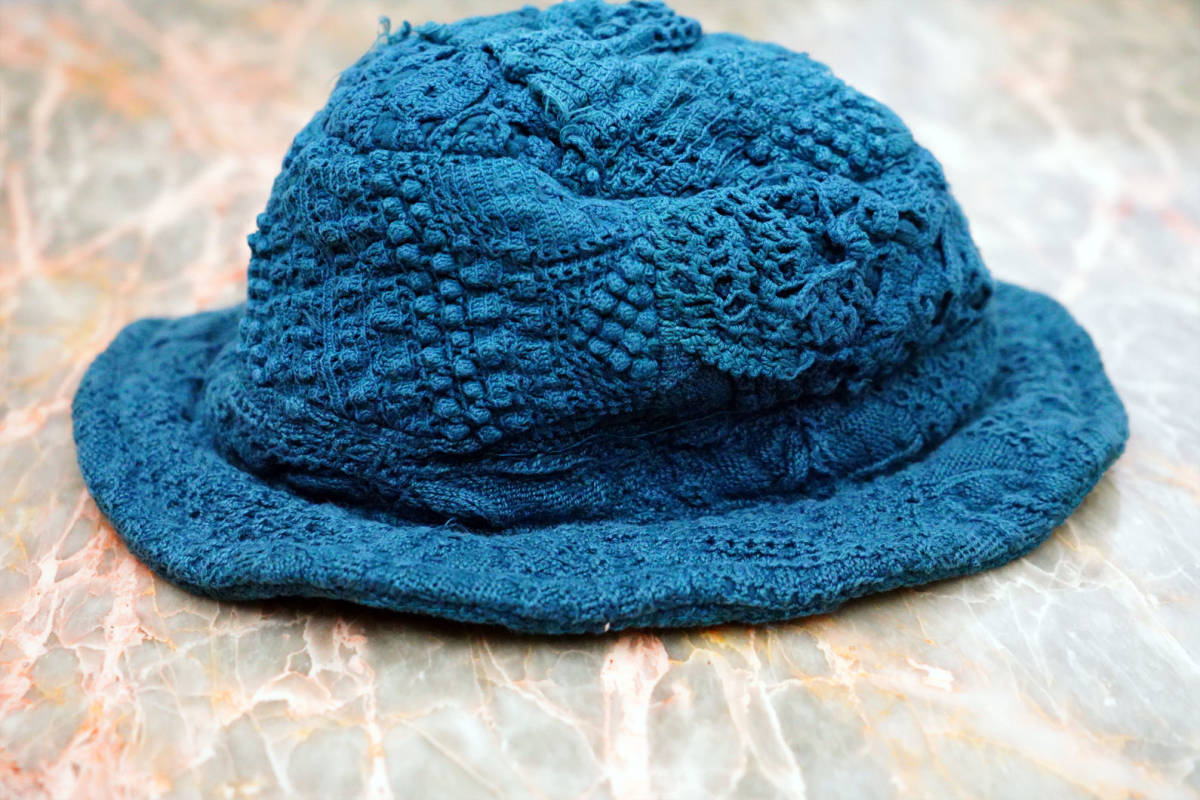  new goods *baiwa lid By Walid 19 century France cloth hat * wonderful color taste . cloche & embroidery 