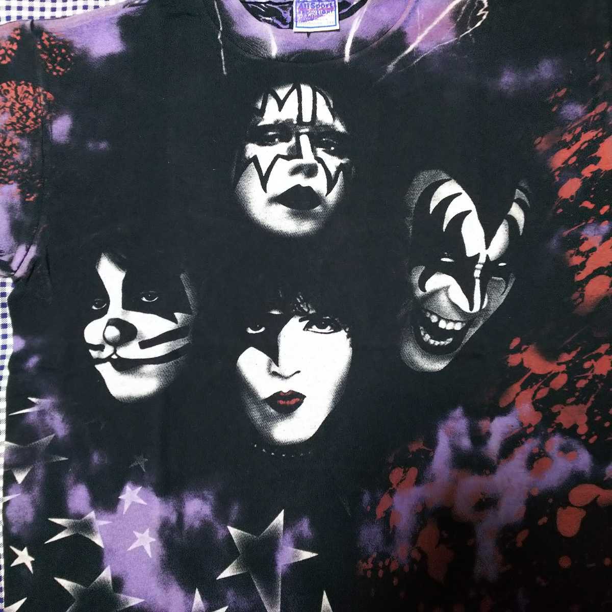 超熱 ９６年 KISS ツアーTシャツ 総柄 バンドｔ -Tシャツ