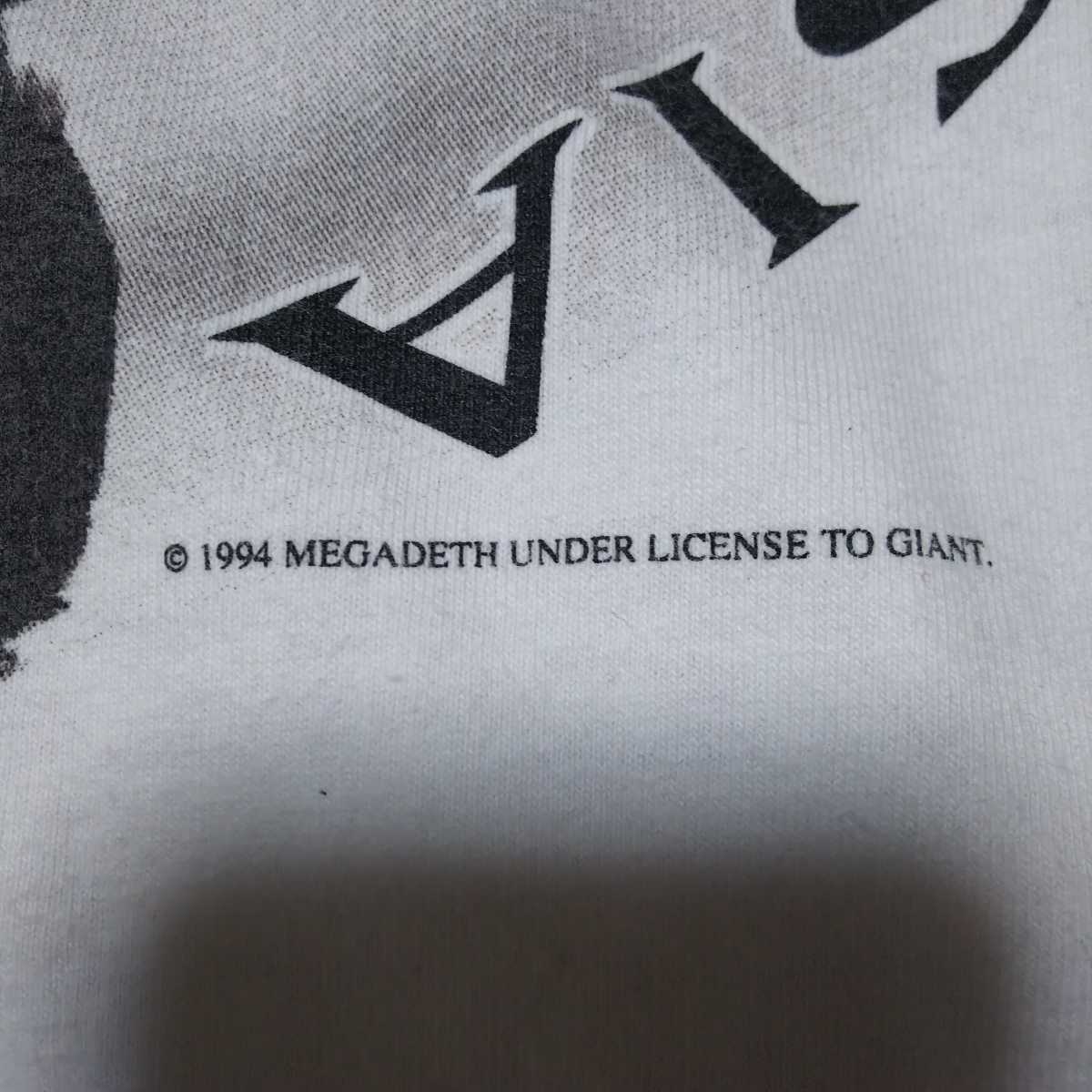 94年 メガデス　ツアーTシャツ　megadeth