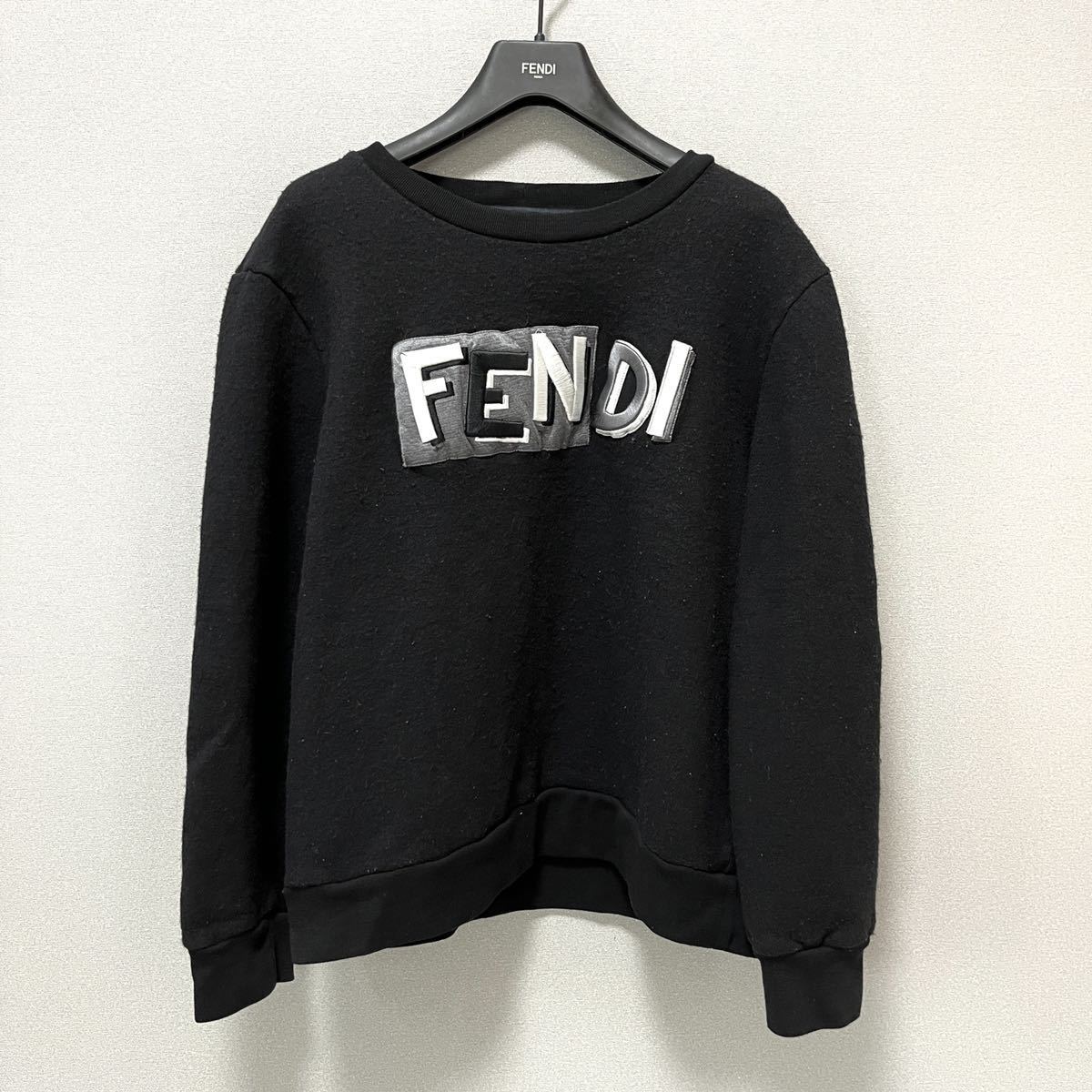 通信販売 FENDI スウェットパンツ サイドロゴ ブラック 新タグ 正規品