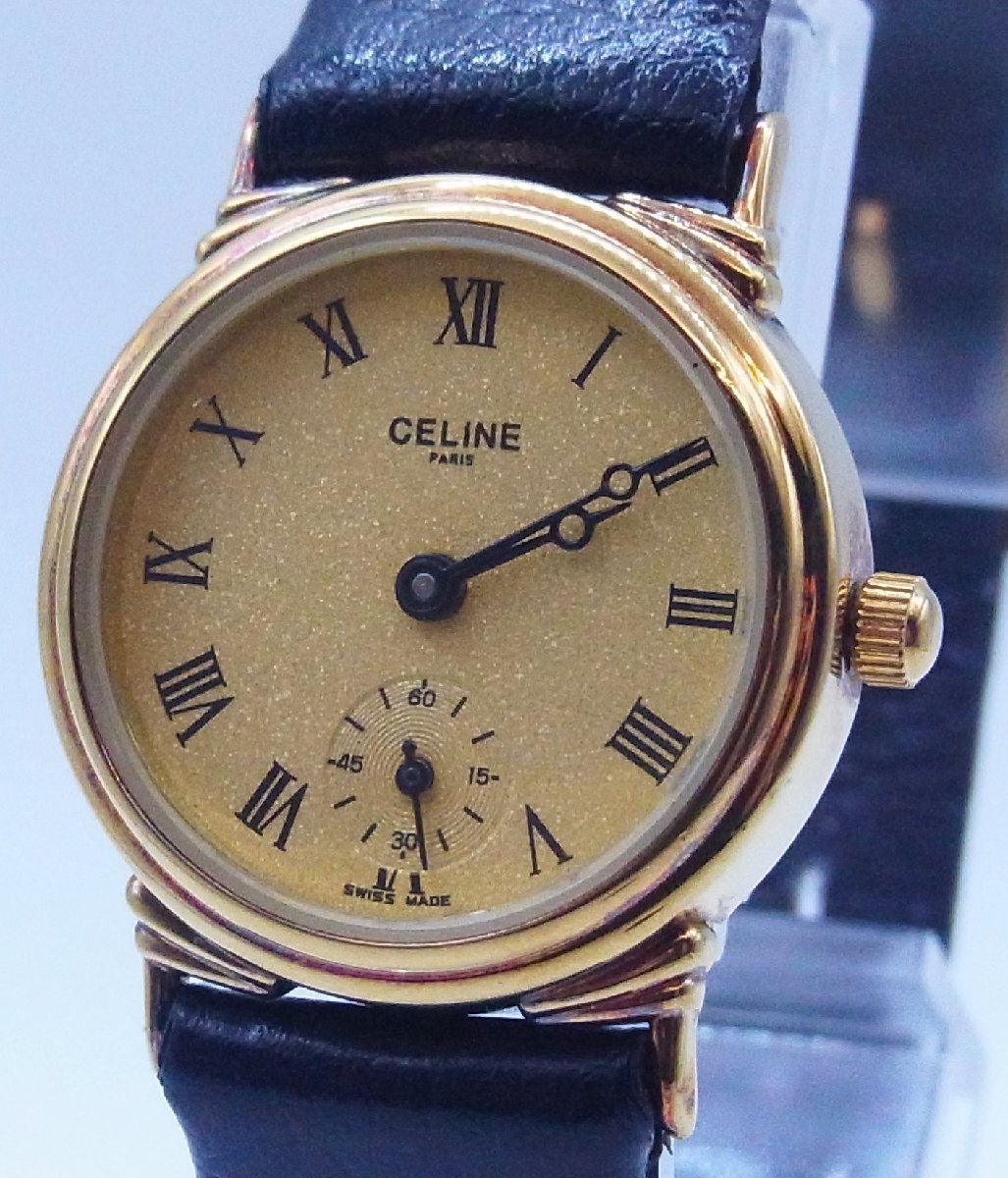 CELINE セリーヌ レディース D2903-3 スモセコ ゴールド 腕時計-