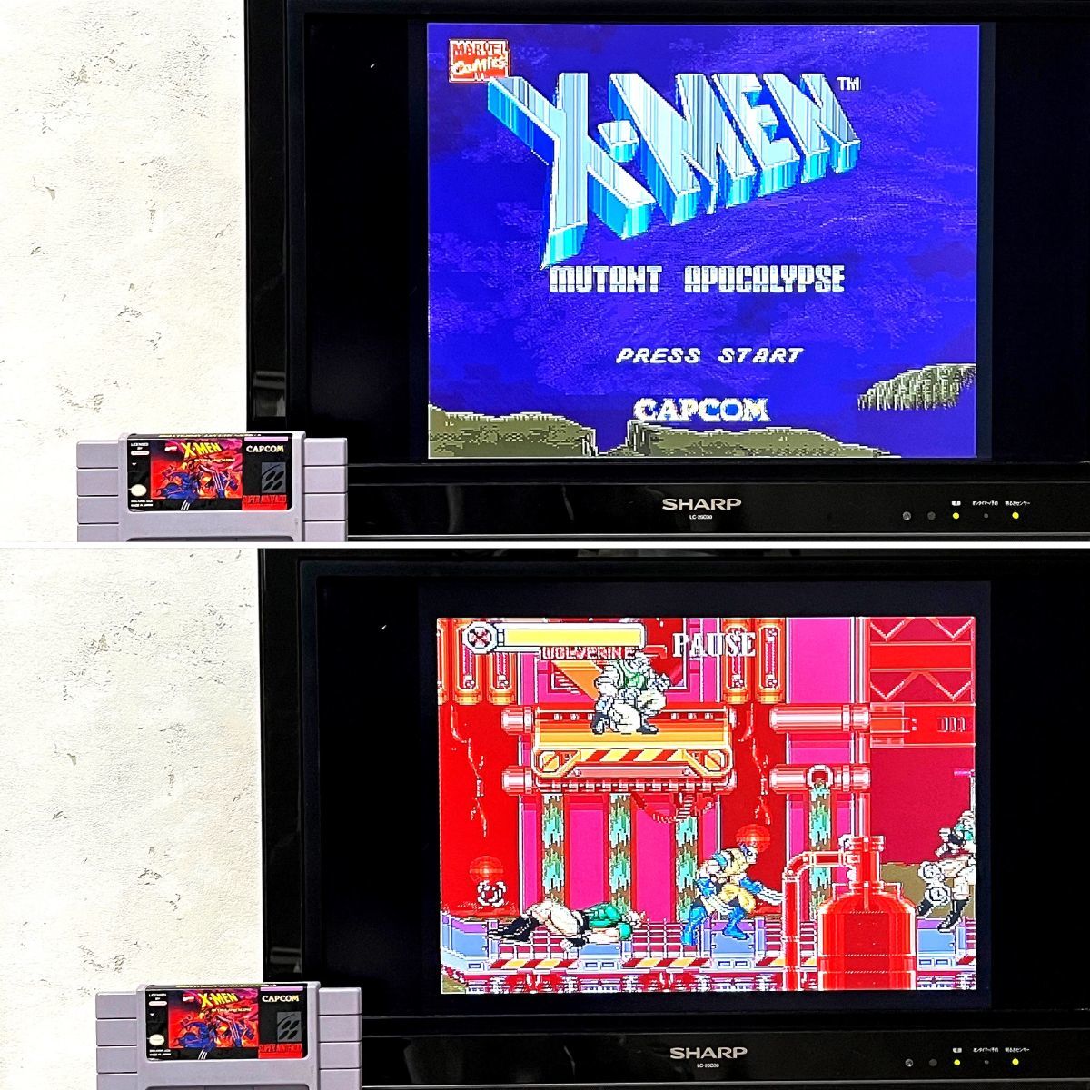 海外版・箱説ハガキ付属・動作確認済み〉SNES SFC X-MEN MUTANT