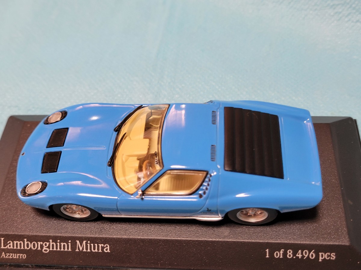 新品未展示　MINICHAMPS LAMBORGHINI MIURA 青　1/8496pcs 1/43_画像3