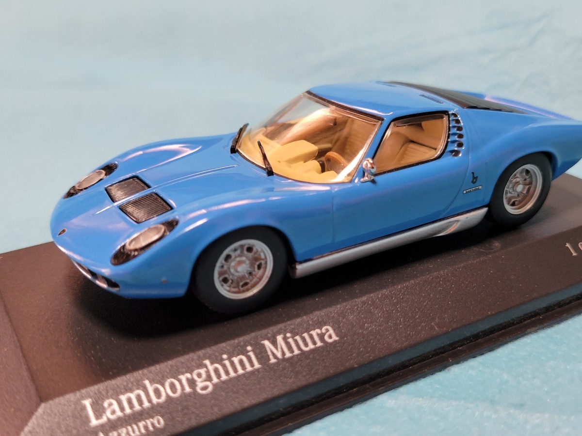 新品未展示 MINICHAMPS LAMBORGHINI MIURA 青 1/8496pcs 1/43の画像4