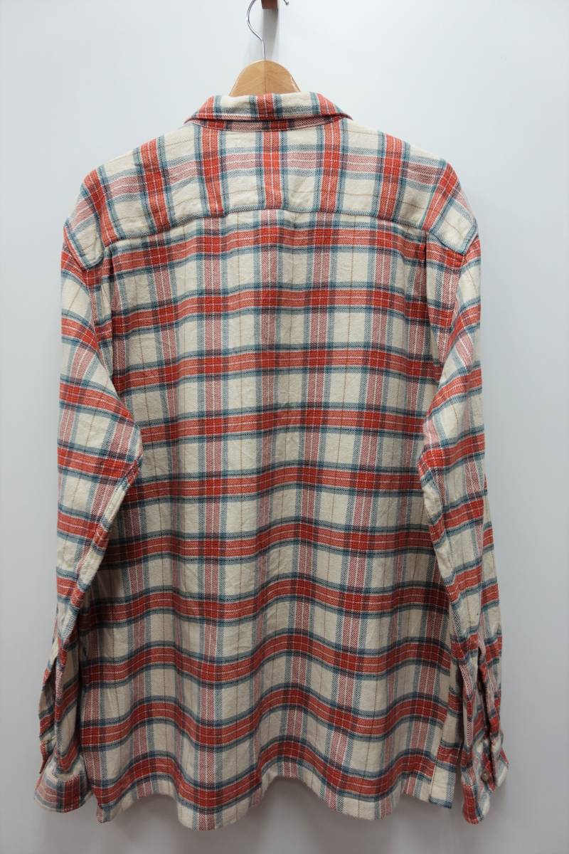 34W パタゴニア patagonia 長袖チェックシャツ オーガニックコットン ヘビーネルシャツ【MENS　XL】 _画像2