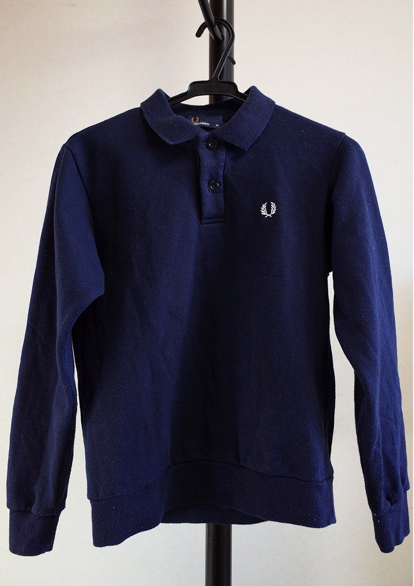 MEN'S EX掲載 FRED PERRY 長袖スウェットポロ XS フレッドペリー