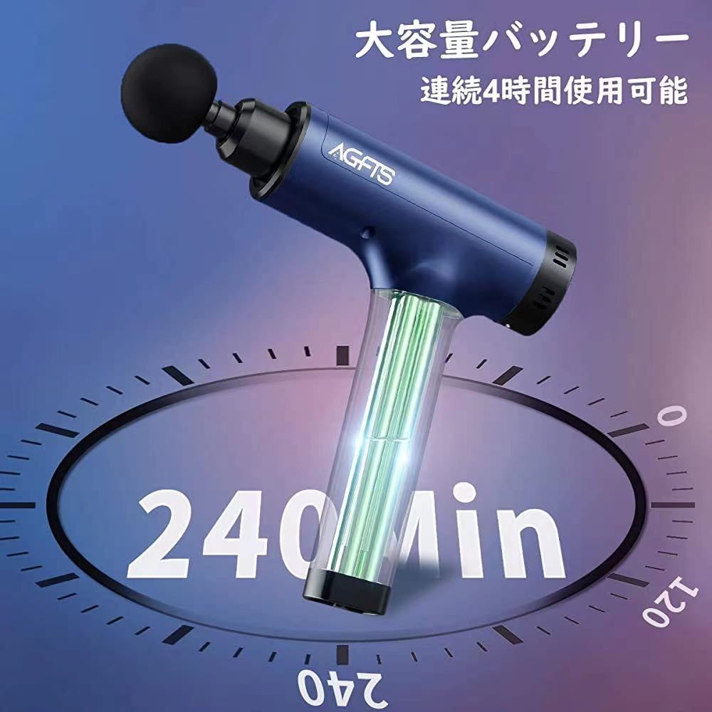 ECOGUN 筋膜リリースガン 筋膜ガン 6段階スピード 強力振動 690g超軽量 2400mAh大容量 充電式 静音 筋肉リラック ハンディガン 携帯便利