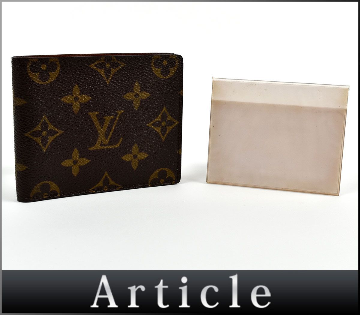 143843 LOUIS VUITTON ヴィトン モノグラム ポルトビエ9カルトクレディ 二つ折り財布 札入れ M60930 モノグラムキャンバス/ C