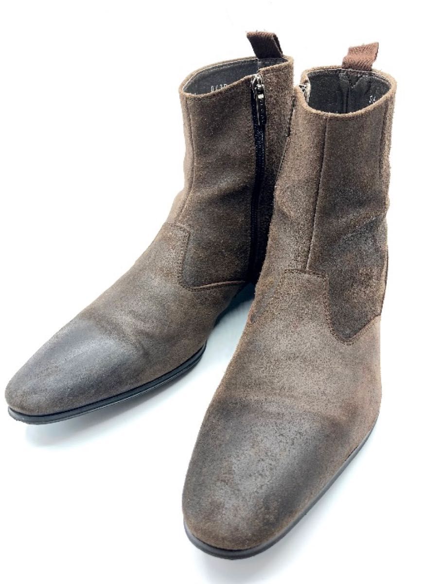 REGAL リーガル ヌバックレザー サイドジップブーツ ダークブラウン レザーブーツ 本革 BOOTS