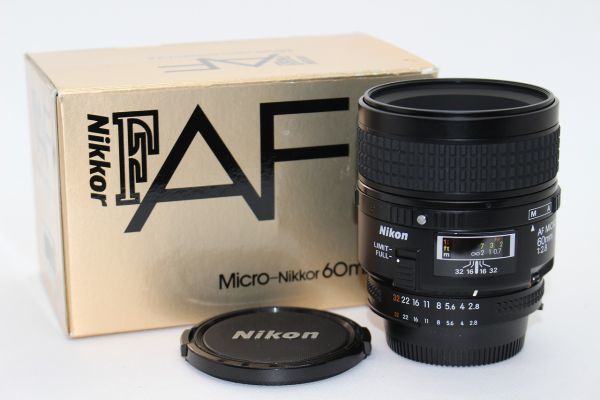 希少元箱付き■ニコン Nikon AF MICRO NIKKOR 60mm F2.8 単焦点 マクロレンズ Fマウント #Z1941
