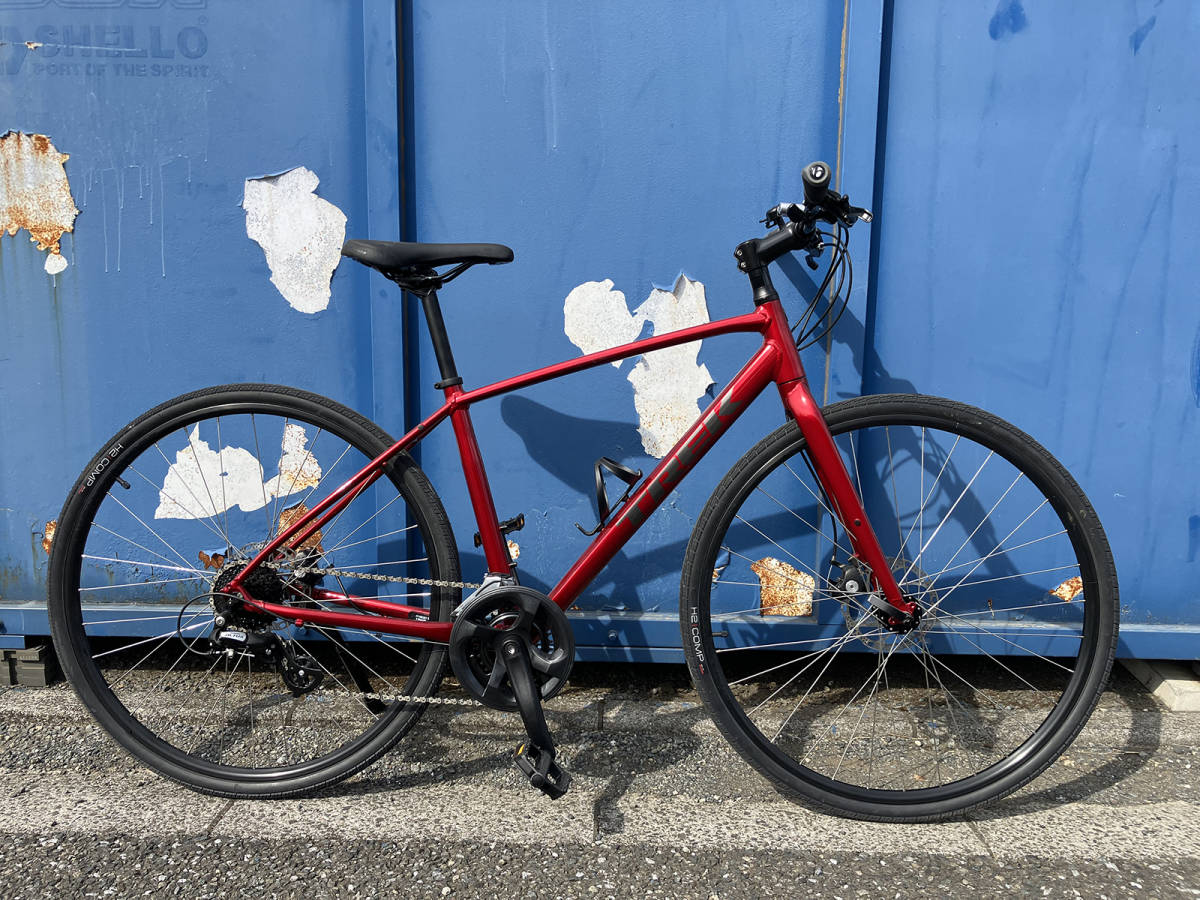 大阪店 ヤフオク! - TREK FX1 自転車 440 赤 ディスクブレーキ ク