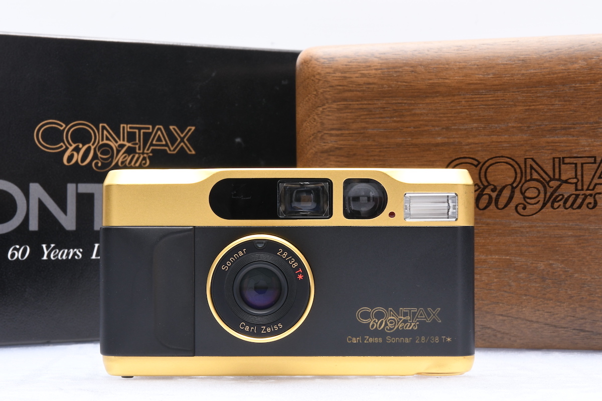 CONTAX T2 60 Years Limited Edition ゴールド + Carl Zeiss 38mm F2.8 T コンタックス 60周年記念 コンパクトフィルムカメラ 10066