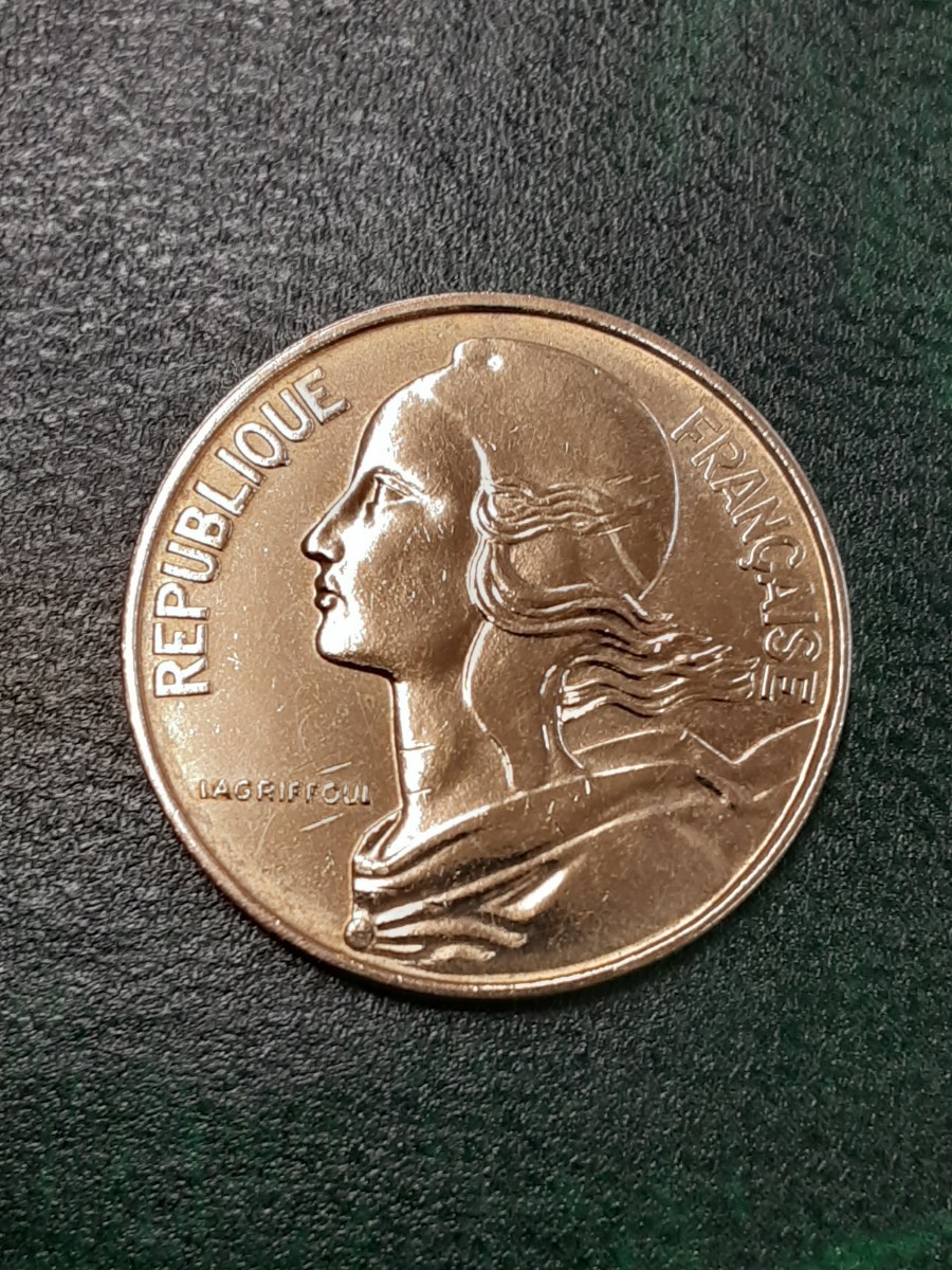 アンティークコイン　フランス　1971年　　マリアンヌ　20サンチーム硬貨　FM0307_画像1