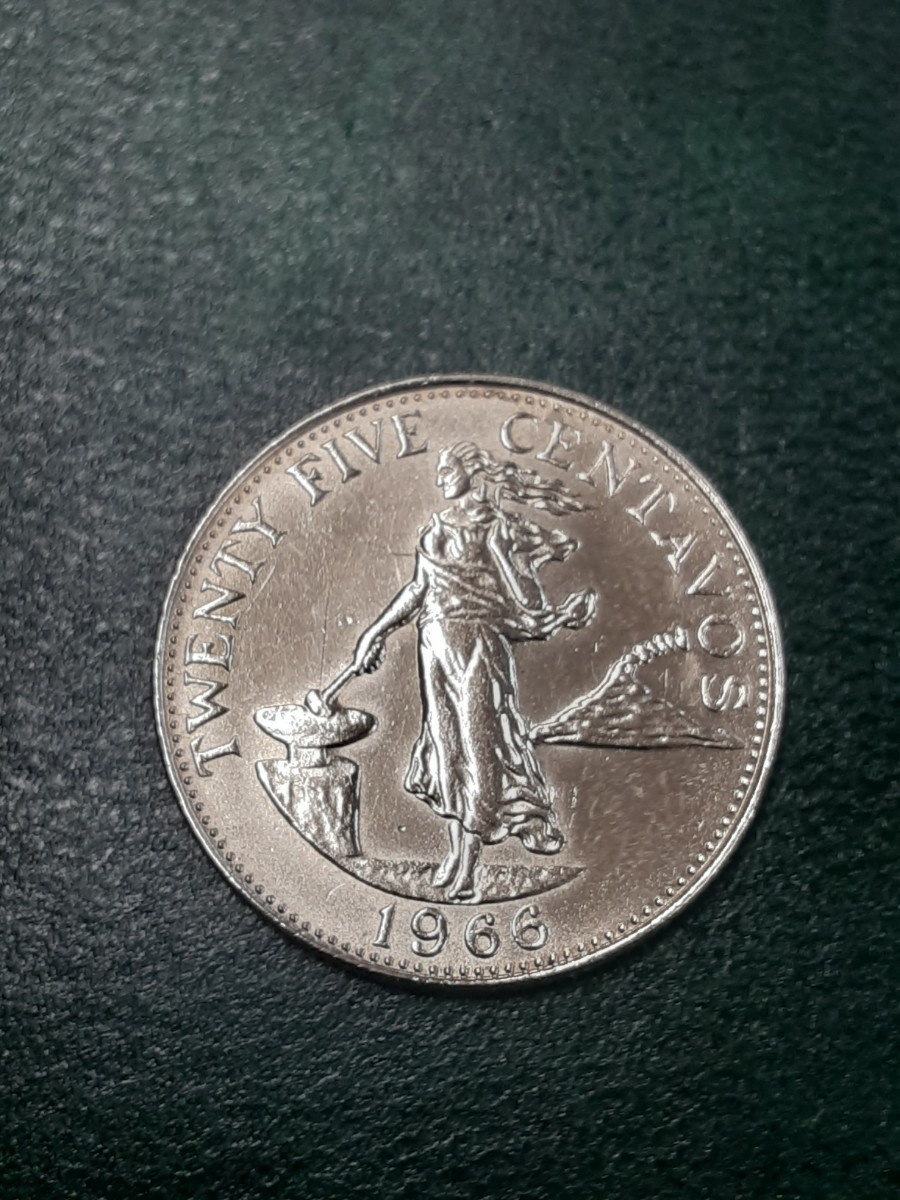 アンティークコイン　フィリピン　1966年　20センタボ硬貨　FC0308_画像3