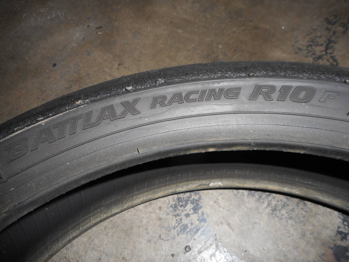 【中古】ブリヂストン　BATTLAX　RACING　R10　120/600-17　BRIDGESTONE　バイク　タイヤ　バトラックス　レーシング　オンロード　※893_画像4