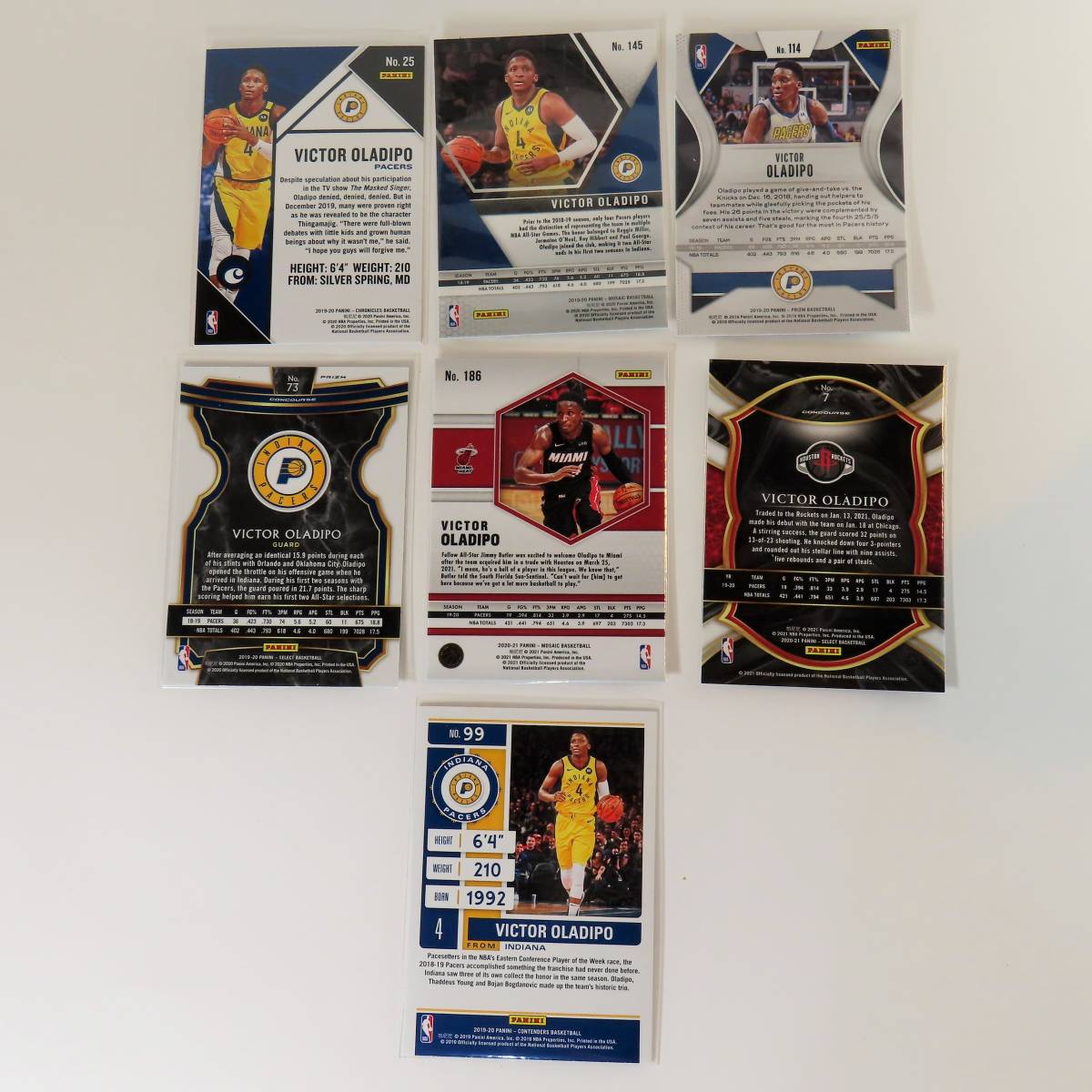 VICTOR OLADIPO ビクター オラディポ PANINI パニーニ 2019-2020 2020-2021 トレーディングカード 7枚セット インサートカード 1枚_画像2