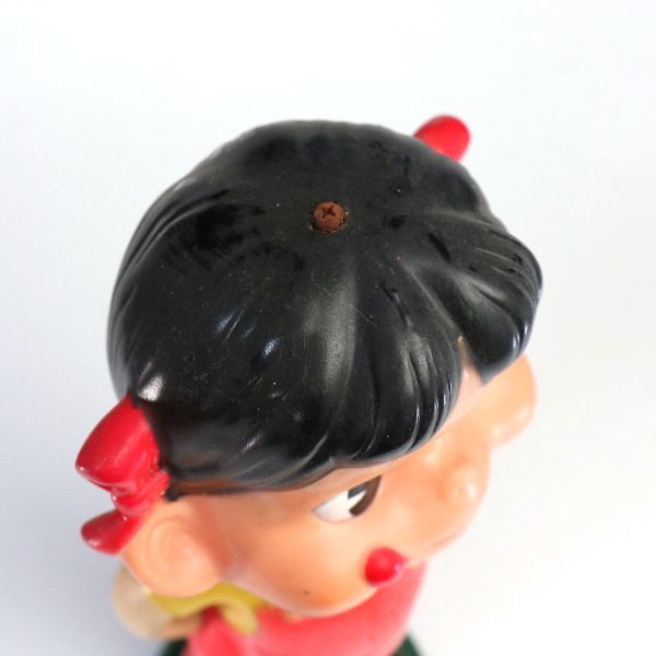[q03]ペコちゃん 首振り人形 31cm 昭和レトロ 洋菓子は不二家