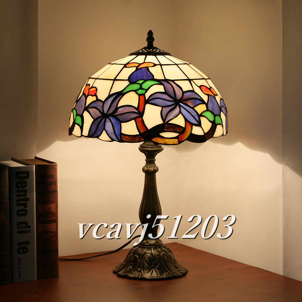 ◇稀少品◇芸術品◇ステンドランプ ステンドグラス クチナシ花柄 ◇稀少品◇芸術品◇ステンドランプ ステンドグラス クチナシ花柄