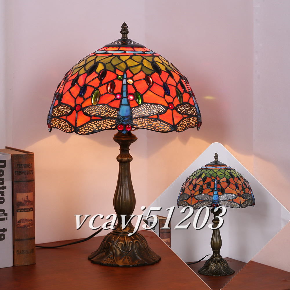 ◆美品◆芸術品◆テーブルスタンド ステンドランプ ステンドグラス 花柄 レトロな雰囲気 ティファニー ランプ 室内装飾 照明