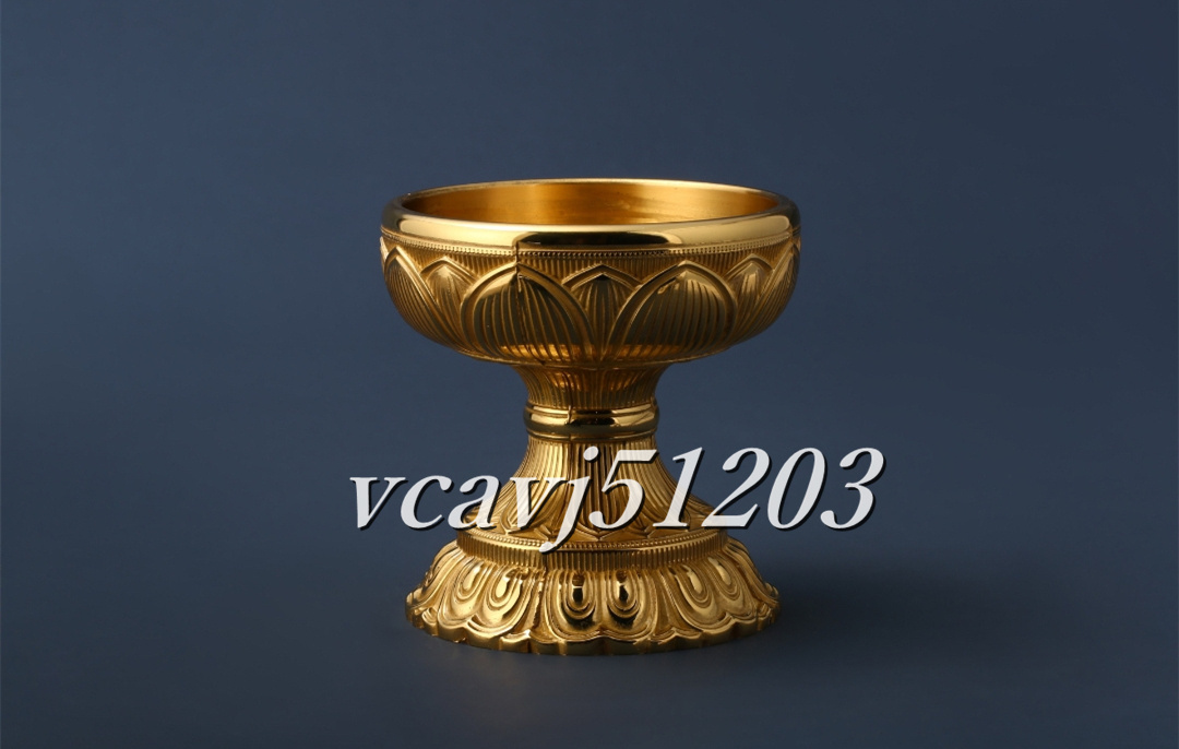 独特の素材 仏教美術 仏具 仏器(一対) 蓮華型法具 寺院用仏具
