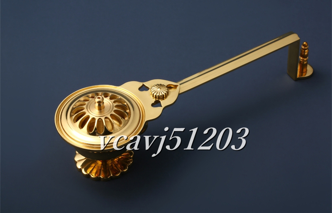 密教法具 寺院用仏具」真言宗 太子型 柄香炉 仏具 仏教美術 真鍮製 密教法具 寺院用仏具」真言宗 太子型 柄香炉 仏具 仏教美術 真鍮製
