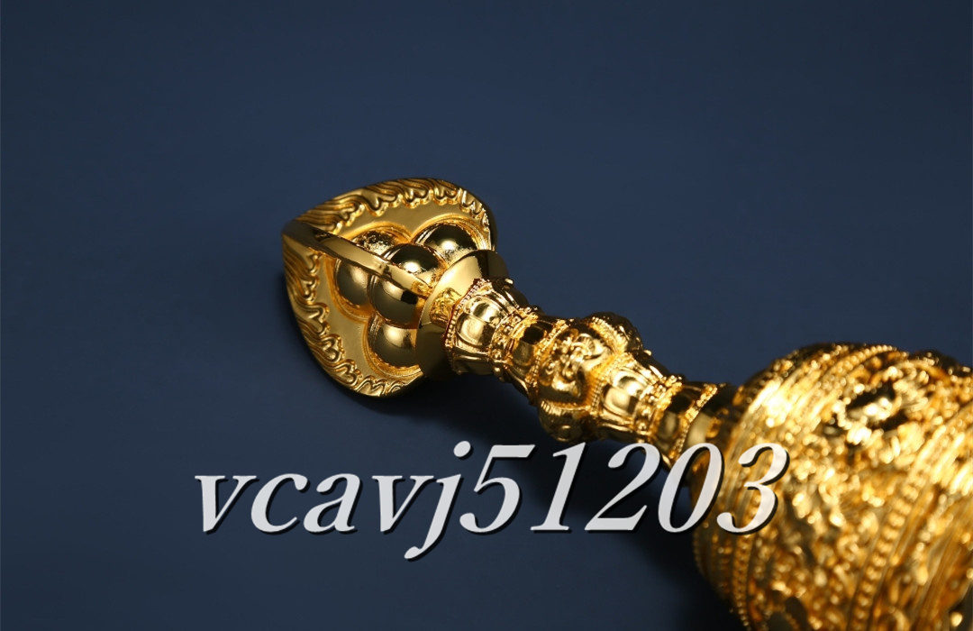 密教法具 寺院仏具」真言宗 宝珠鈴 金剛鈴 仏教工芸品 筋彫り 真鍮 密教法具 寺院仏具」真言宗 宝珠鈴 金剛鈴 仏教工芸品 筋彫り 真鍮
