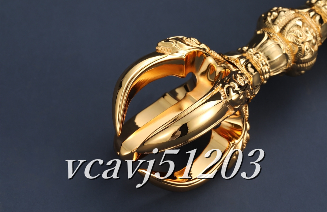 密教法具 寺院用仏具」 極上品 寶珠鈴 真鍮製磨き仕上げ 25cm 密教法具 寺院用仏具」 極上品 寶珠鈴 真鍮製磨き仕上げ 25cm