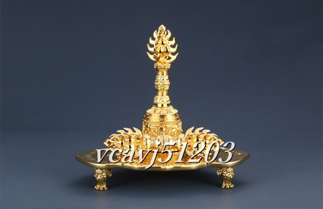 33932円 「密教法具 寺院用仏具」極上品 真言宗 宝珠杵/宝珠鈴 33932円 「密教法具 寺院用仏具」極上品 真言宗 宝珠杵/宝珠鈴