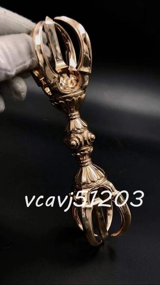 年末のプロモーション大特価! 仏教芸術品 仏具 五鈷杵 金剛杵 真言宗 寺院用仏具」極上品 「密教法具 銅製 長さ16cm 磨き仕上げ 仏具一般 年末のプロモーション大特価! 仏教芸術品 仏具 五鈷杵 金剛杵 真言宗 寺院用仏具」極上品 「密教法具 銅製 長さ16cm 磨き仕上げ 仏具一般