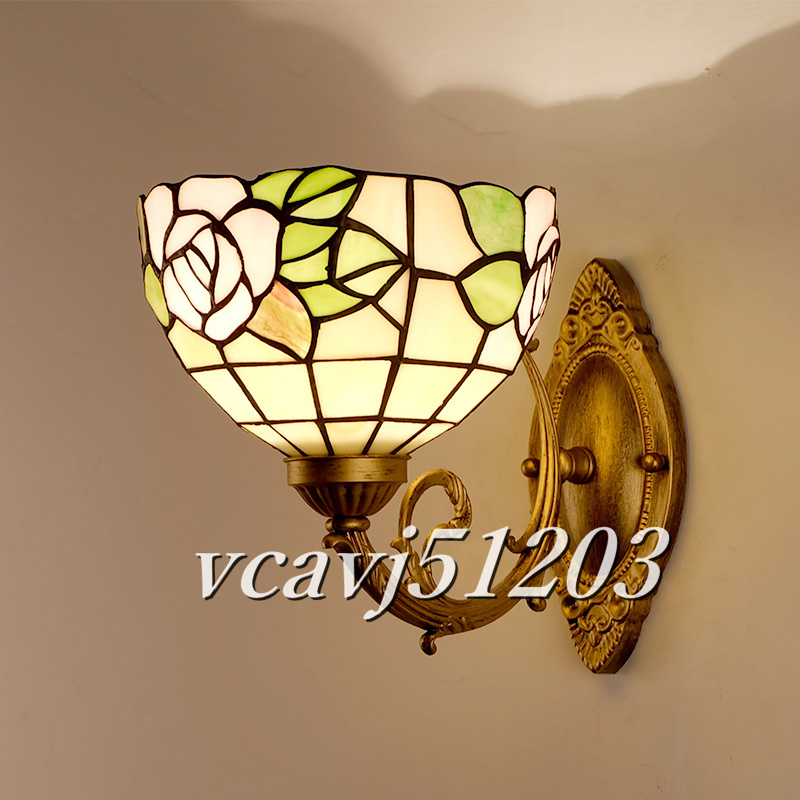 ◆美品◆芸術品◆ウォールライト ステンドランプ ステンドグラス 花柄 ランプ レトロな雰囲気 ティファニー 壁掛け照明_画像1
